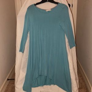 Long sleeve baby blue dress